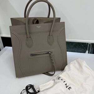 Celine Gray Leather Tote
